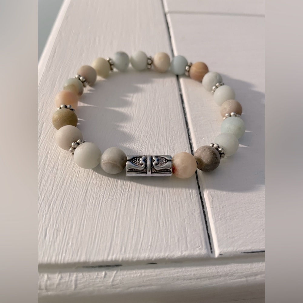 Beachy Jasper Bracelet 🤍☀️🌊 Stretchy